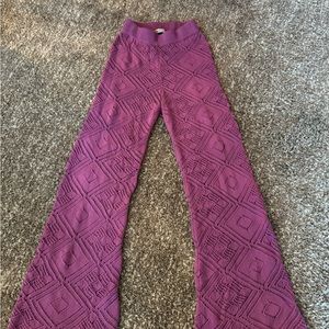 Free People crochet pants in purple XS - fits a small too